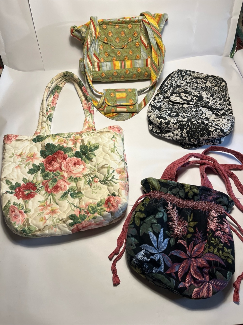 Lot Of 5 Assorted Quilted Bags Purse Wallet Tote Bag Longaberger